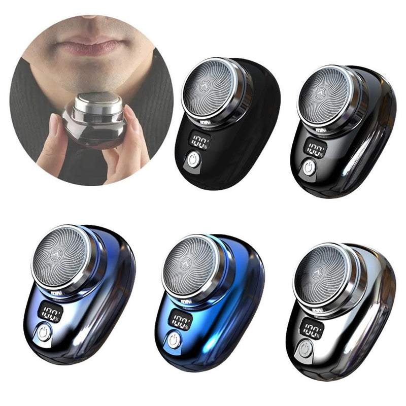 Mini barbeador elétrico para homens, veículo montado barbeador, display digita