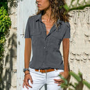 Camisas básicas para mulheres 2024 primavera verão coreia blusa casual roupas