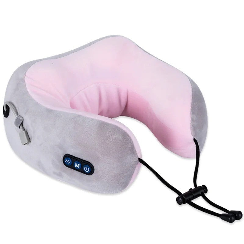 Massageador Elétrico Travesseiro 110V/220V | Shiatsu com Aquecimento | Para Pescoço, Costas e Lombar | Rosa ou Marrom