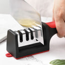 Kitchen Knife Sharpener with Non-slip Bottom 3 Purpose Cutter Household Multifun