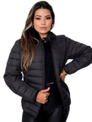 Bobojaco Feminina Preta com Capuz Removível | Estilosa, Quentinha e Confortável | Tamanhos do P ao GG