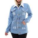 Jaqueta Parka Lavagem Clara Tendência Com Pelinhos Tipo Pelúcia Moda Fashion O