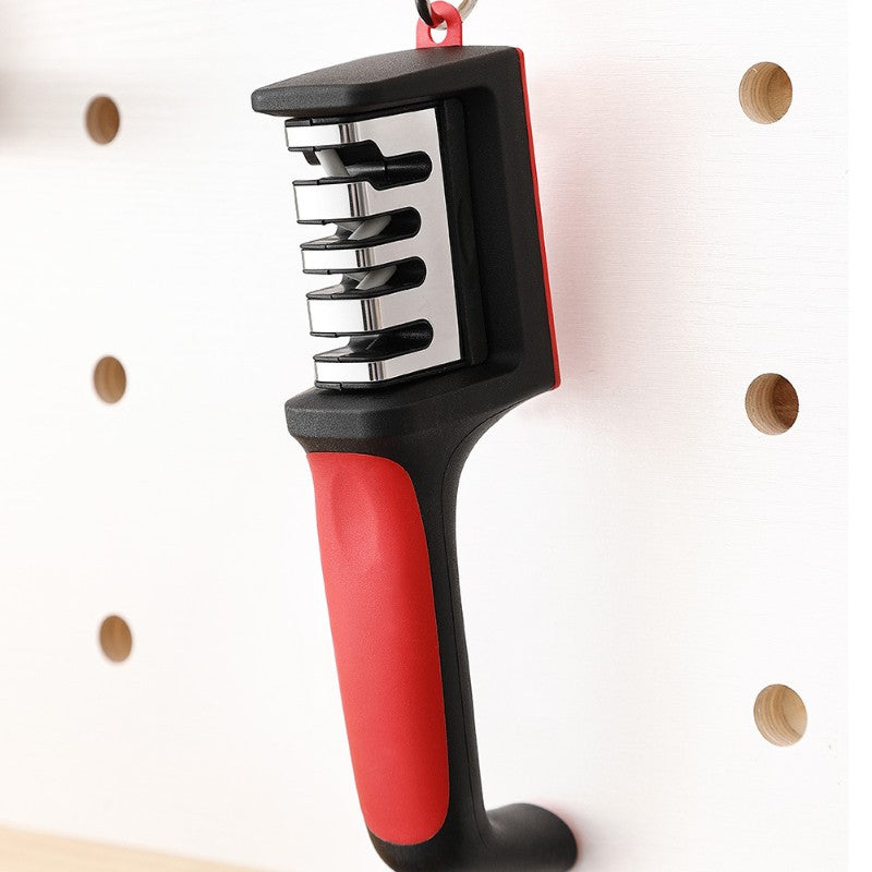 Kitchen Knife Sharpener with Non-slip Bottom 3 Purpose Cutter Household Multifun