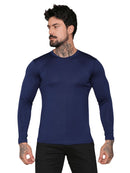 Kit 2 Camisas Térmicas Masculinas Manga Longa UV 50+ Compressão Cores Sortidas