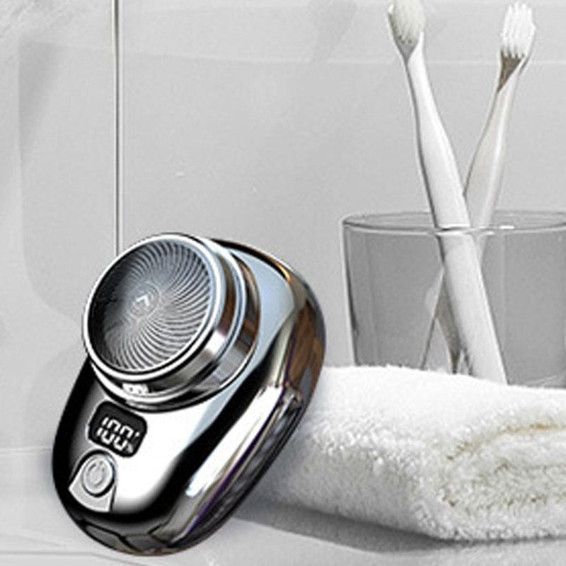 Mini barbeador elétrico para homens, veículo montado barbeador, display digita