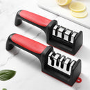 Kitchen Knife Sharpener with Non-slip Bottom 3 Purpose Cutter Household Multifun