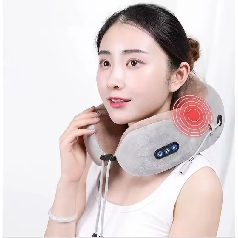 Massageador Elétrico Travesseiro 110V/220V | Shiatsu com Aquecimento | Para Pescoço, Costas e Lombar | Rosa ou Marrom