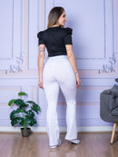 Calça Legging Feminina Bailarina Boca de Sino com Elastano | Conforto e Estilo do P ao EXG