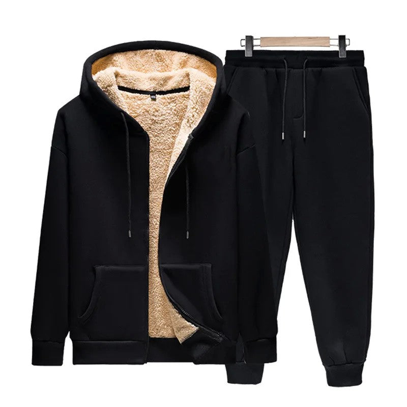 Conjunto Cardigã Aberto com Capuz de Veludo de Cordeiro – Conforto e Estilo