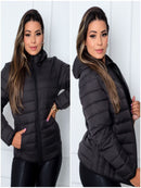 Bobojaco Feminina Preta com Capuz Removível | Estilosa, Quentinha e Confortável | Tamanhos do P ao GG