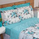 Kit Cobre Leito + Lençol Solteiro 3 Peças Esmeralda | 100% Algodão Percal | Toque Suave e Elegância!