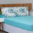 Kit Cobre Leito + Lençol Solteiro 3 Peças Esmeralda | 100% Algodão Percal | Toque Suave e Elegância!