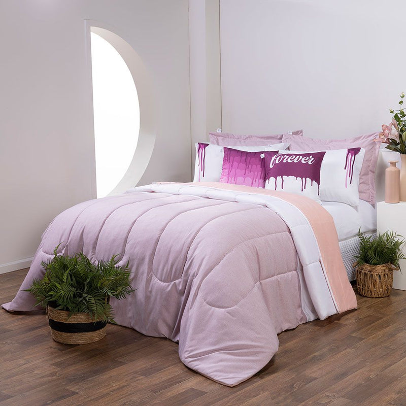 Kit Edredom Queen Linho Colorful 💫 4 Cores Sofisticadas | Conforto e Estilo para Seu Quarto!