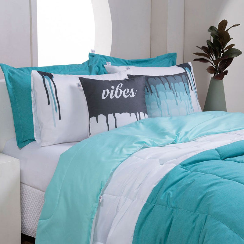 Kit Edredom Queen Linho Colorful 💫 4 Cores Sofisticadas | Conforto e Estilo para Seu Quarto!