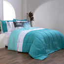 Kit Edredom Queen Linho Colorful Verde | Conforto, Elegância e Estilo para Seu Quarto!