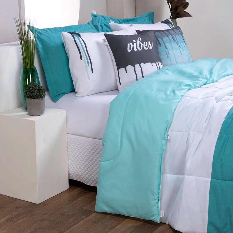 Kit Edredom Queen Linho Colorful 💫 4 Cores Sofisticadas | Conforto e Estilo para Seu Quarto!