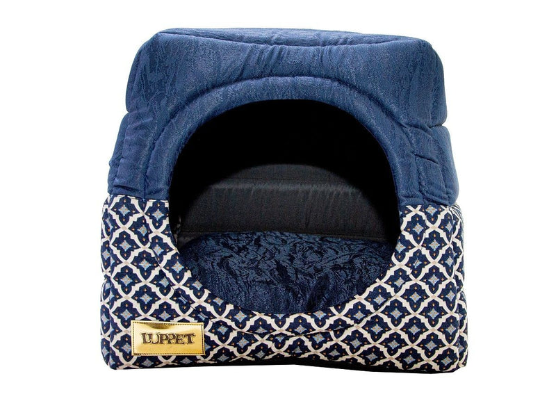 Cama Iglu Luxo p/ Cachorro Luppet G – Conforto e Estilo Azul Marinho