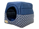 Cama Iglu Luxo p/ Cachorro Luppet G – Conforto e Estilo Azul Marinho