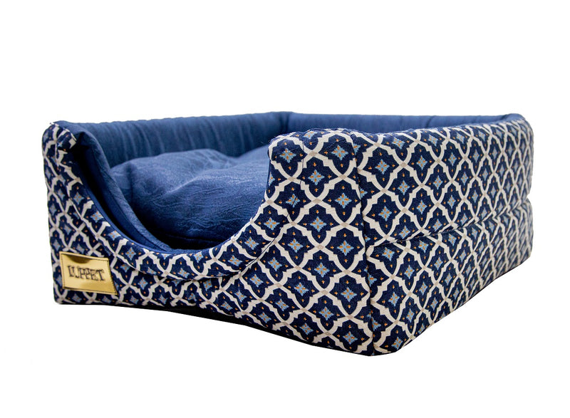 Cama Iglu Luxo p/ Cachorro Luppet G – Conforto e Estilo Azul Marinho
