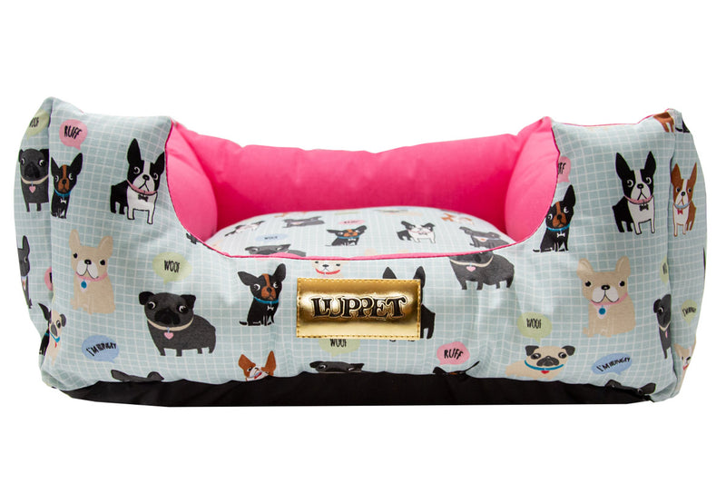 Cama para Cachorro Quadrada Impermeavel Luppet - Rosa