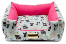 Cama para Cachorro Quadrada Impermeavel Luppet - Rosa