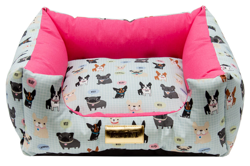 Cama para Cachorro Quadrada Impermeavel Luppet - Rosa