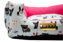 Cama para Cachorro Quadrada Impermeavel Luppet - Rosa