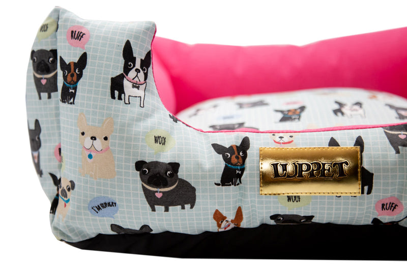 Cama para Cachorro Quadrada Impermeavel Luppet - Rosa