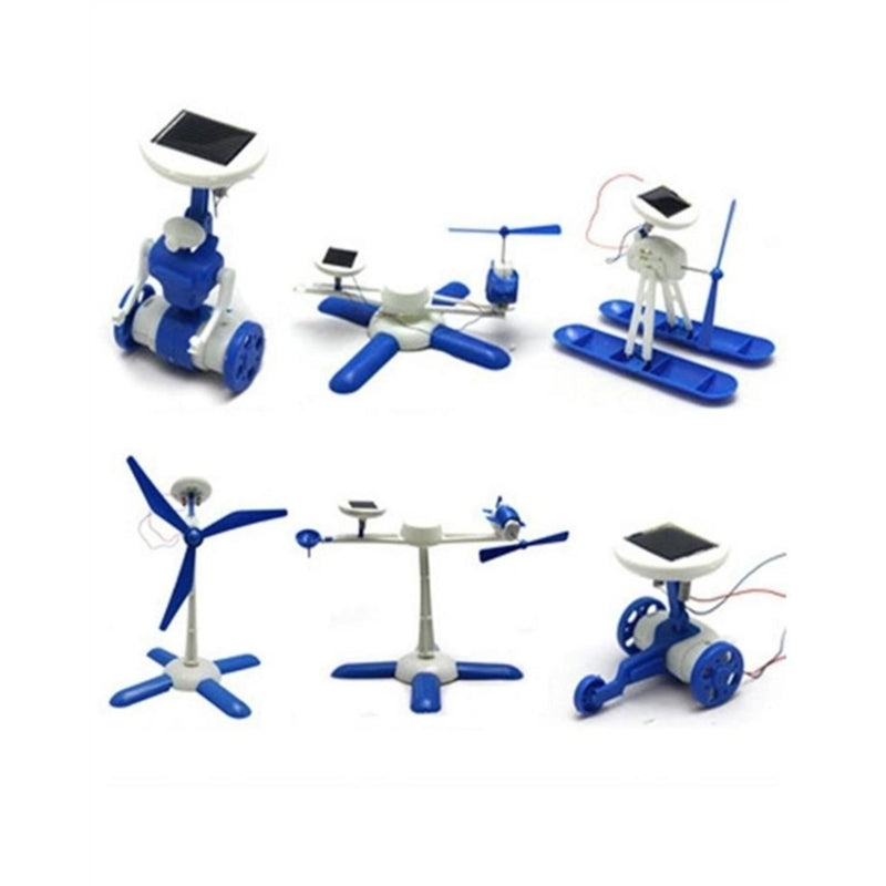 Kit Robô Solar 6 em 1 Helicóptero e Dinossauro