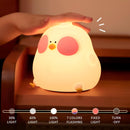 Luminária Infantil Abajur LED Siliconado Galinha AKL-L006