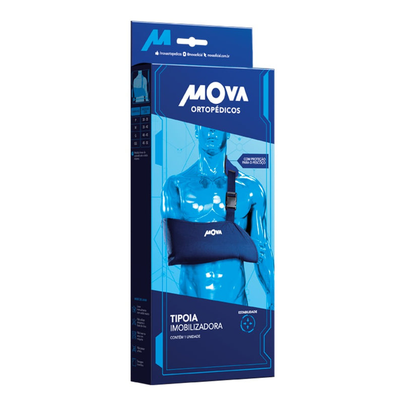 Tipoia Imobilizadora Mova – Suporte para Ombro, Braço e Clavícula | Tamanhos PP ao GG