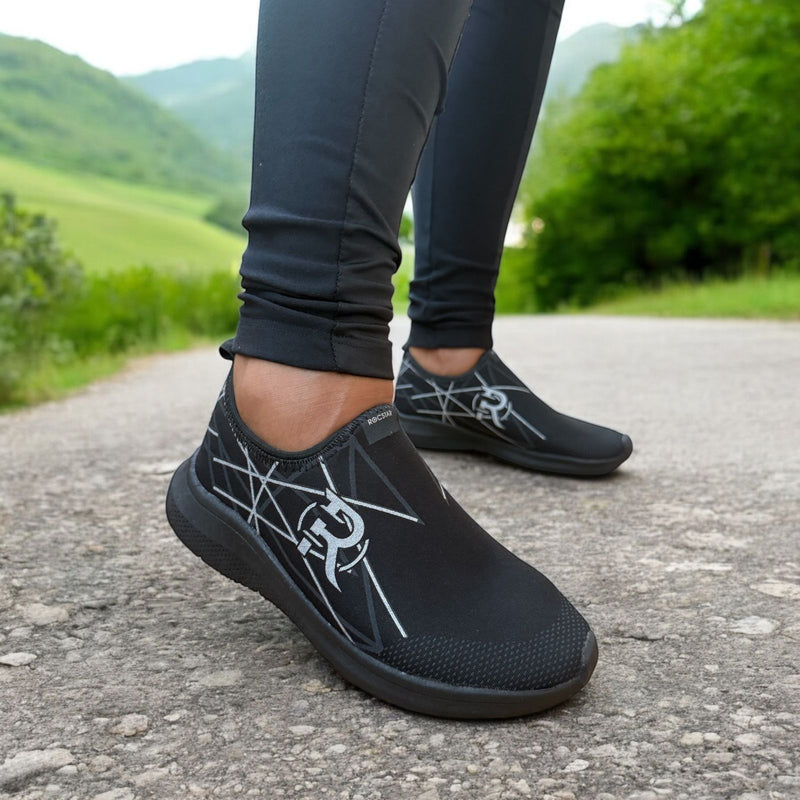 Tênis Esportivo Feminino Leve e Confortável - Preto/Cinza Tamanho: 38